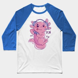 Axolotl Gamer Challenge Blast Baseball T-Shirt